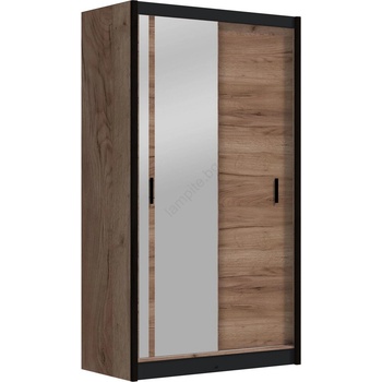 EMS Гардероб с огледало SABRINA 120x215 см, дъб крафт (MT0047)