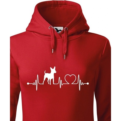 Bezvatriko dámská mikina Pražský krysařík tep Červená 1182 – Zboží Dáma