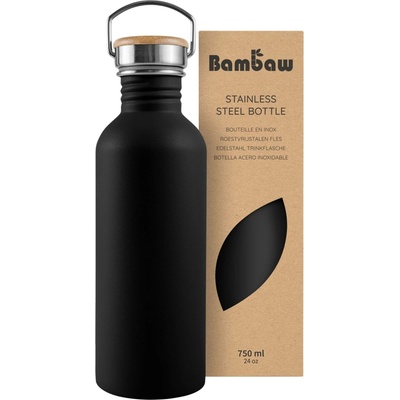 Bambaw Elegantní lahev z nerezové oceli 750 ml Jet Black