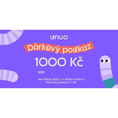Dárkový poukaz v hodnotě 1000 Kč, zaslaný emailem