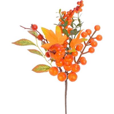 KONÁRIK JESEŇ, BOBULE, LÍSTIE, TEKVICA OR/ŽL/ČER 27CM