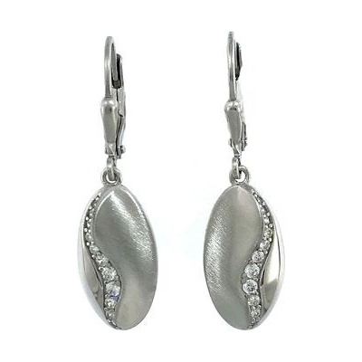INFINITYSILVER Stříbrné visací náušnice ODILE se zirkony OE435