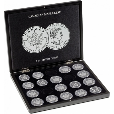 Maple Leuchtturm kazeta na 20 investičních mincí Motiv kazety Leaf 1 Oz