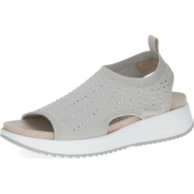Caprice úpletové sandály Lt Grey Knit 9-28706-42