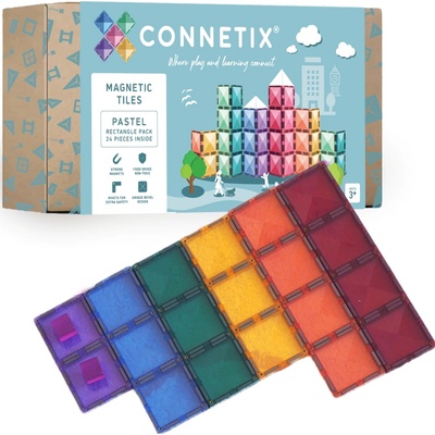 Connetix Pastel Rectangle Pack 24 obdelníky