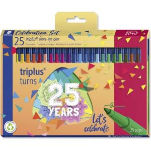 STAEDTLER Фибърна писалка Triplus Color 1, 0 25 цвята асортимент (20+5) (323 C25 TA)