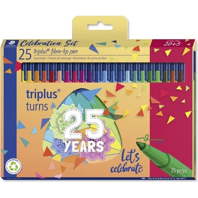 STAEDTLER Фибърна писалка Triplus Color 1, 0 25 цвята асортимент (20+5) (323 C25 TA)