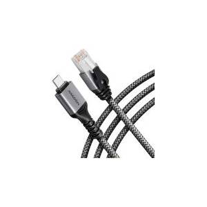 AXAGON Адаптер AXAGON ADE-CM15, USB-C към RJ-45 Gigabit Ethernet, 1.5 m (ADE-CM15)
