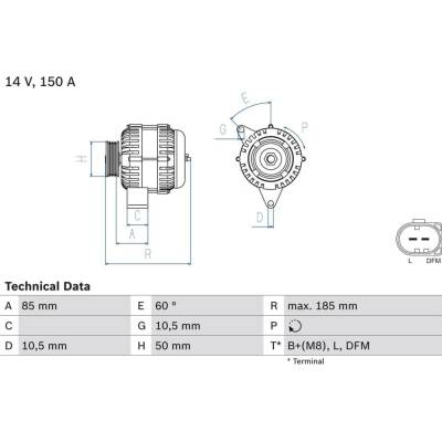 generátor BOSCH 0 986 047 550