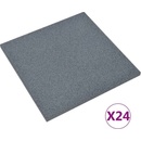 Vidaxl Protipádové dlaždice sivé 50x50x3 cm gumené 24 ks