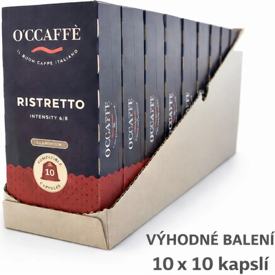 O'CCAFFÉ Kapsle pro Nespresso Ristretto hliník 100 ks