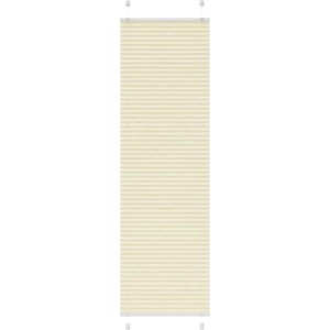 vidaXL Плисирана щора, кремава, 65x200 см, ширина на плата 64, 4 см, полиестер (4015306)