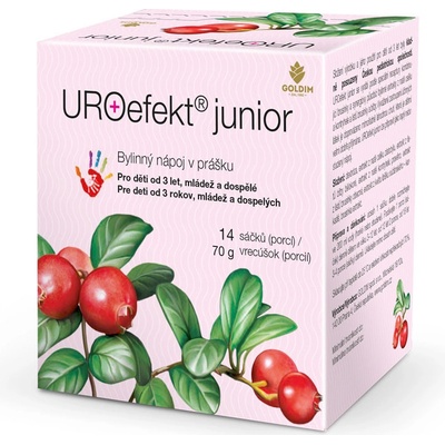 UROefekt Junior s extrakty z bylinek a brusinek UROefekt 3 x 14 porcí
