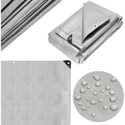 Springos krycí plachta s oky 6 x 8 m 130g PE GA2185 šedá