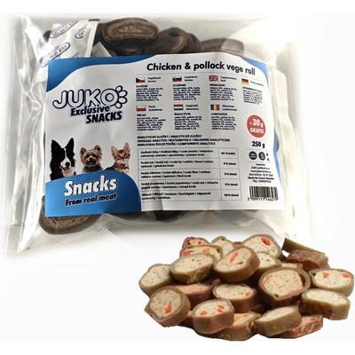 JUKO Snacks Chicken & pollock vege Roll 250 g