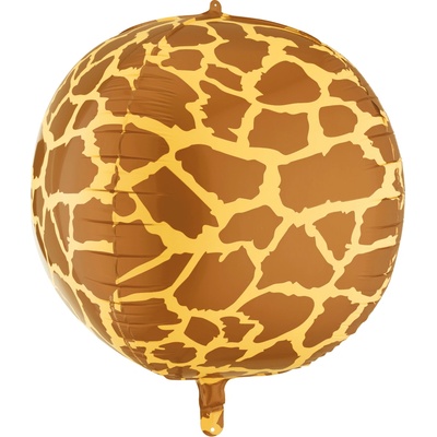PartyDeco Fóliový balón Žirafí vzor 50 cm