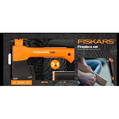 Къмпинг сет Fiskars - Брадва XXS_X5 + Универсален нож K40 + Точило за брадви и ножове Xsharp (FS 1057913)