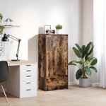 vidaXL Шкаф с чекмеджета, опушен дъб 55, 5x34x119, 5 см, инженерно дърво (861647)