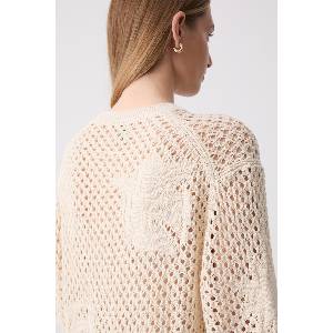 Zadig&Voltaire пуловер с къси ръкави дамски с лен (KWSW02924)
