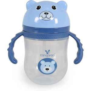 Cangaroo Чаша със сламка Cangaroo - Berry, 240 ml, синя (110043) - kindermarket