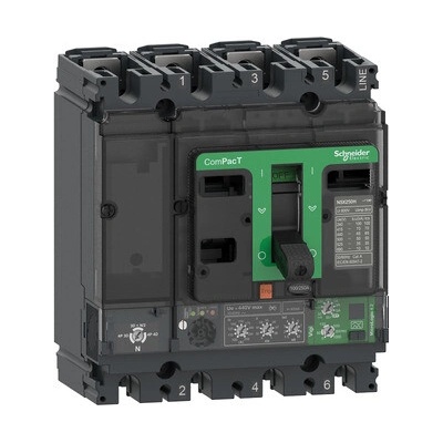 Schneider Electric Deon NSX250F 36kA AC 4P4D 250A 4.2 C25F44V250