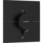 Hansgrohe ShowerSelect Comfort E 1-функционален, матово черен, скрит термостатичен смесител за душ с допълнителен изход (15575670)