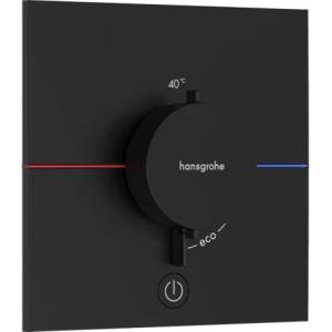 Hansgrohe ShowerSelect Comfort E 1-функционален, матово черен, скрит термостатичен смесител за душ с допълнителен изход (15575670)
