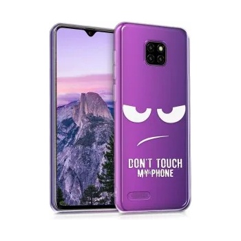 kwmobile Прозрачен калъф с дизайн don't touch my phone за Ulefone Note 7 (2019) - бял