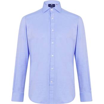 Haines and Bonner Футболна фланелка Haines and Bonner Frederick Tailored Fit Cutaway Collar Cotton Twill Shirt - Blue 26