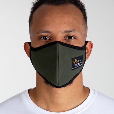 Alpha Industries rouška Heavy Crew Face mask tmavo olivová