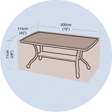 MAT GROUP Plachta krycí na obdélníkový 8místný stůl 200x114x71cm, PE 90g/m2