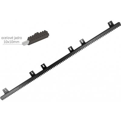 Hřeben s HORNÍM uchytem, nylon-kov 27 x 18 mm, L-1000 mm, max do 600 kg, 6x horní úchyt, kovové jádro 10x10 mm