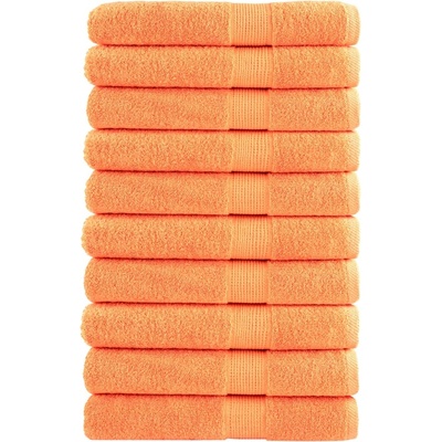 vidaXL Премиум кърпи за сауна SOLUND 10 бр оранжеви 80x200 см 600 gsm (137388)
