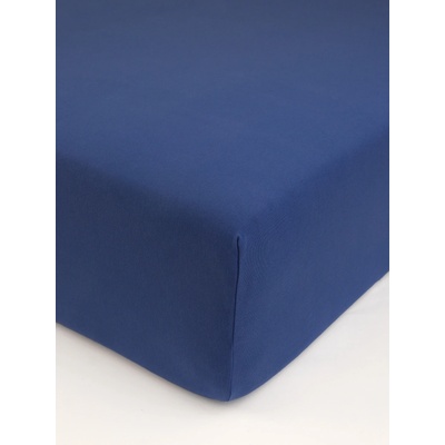 MKLozkoviny.sk Jersey prestieradlo s elastanem tmavě modré 140x200