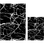 Mila Home Бели/черни килими за баня в комплект 2 бр. 60x100 cm Cracks - Mila Home (HKG-NEWBNY-4)