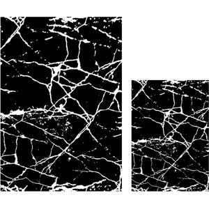Mila Home Бели/черни килими за баня в комплект 2 бр. 60x100 cm Cracks - Mila Home (HKG-NEWBNY-4)