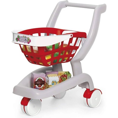 Armutoys ДЕТСКА КОЛИЧКА ЗА ПАЗАРУВАНЕ 36 ЧАСТИ ЧЕРВЕНА