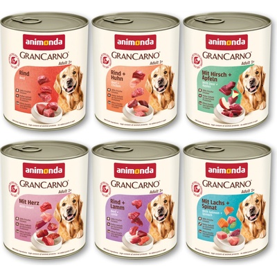 Animonda GranCarno Original Adult mix 1 6 druhov 6 x 800 g