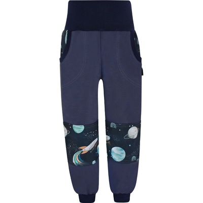 V Mart SLIM tepláky s dvojitými koleny Vesmír šedá – Zboží Mobilmania