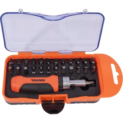 Račňový skrutkovač s bitmi (38 ks) STAVTOOL