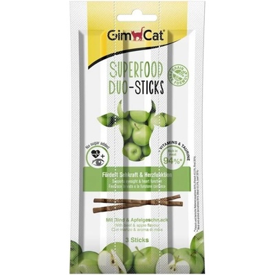 GimCat Superfood Duo-Sticks Саламени пръчици с говеждо месо и ябълки 3 бр
