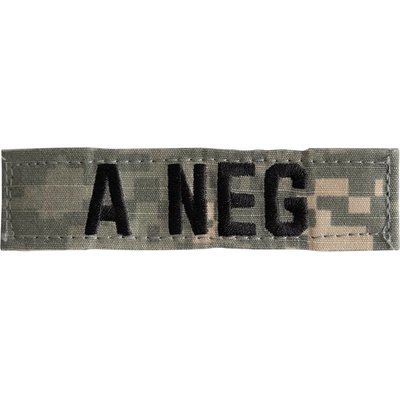 Nášivka krevní skupina A NEG VELCRO ACU DIGITAL