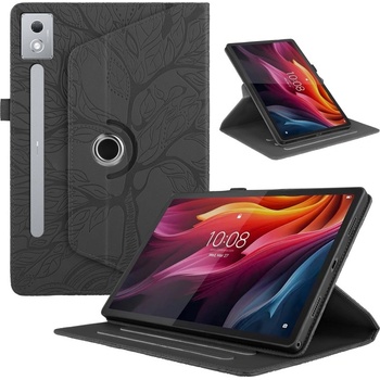 Lenovo Кожен калъф Life Tree за Lenovo Tab P12 Pro 12.7 2025- "Щампа дърво", Ротираща стойка, Вкл. Протектор, 5 Цвята