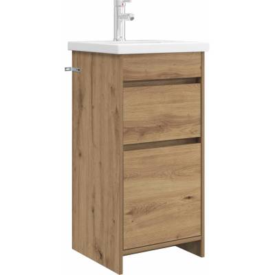 vidaXL Баня с мивка Дъб артизан 42 x 40 x 84, 5 см Инженерна дървесина (890727)