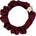 By Eloise London Silk Scrunchie Gold Star Ластик за коса за жени цвят Sangria