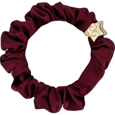 By Eloise London Silk Scrunchie Gold Star Ластик за коса за жени цвят Sangria