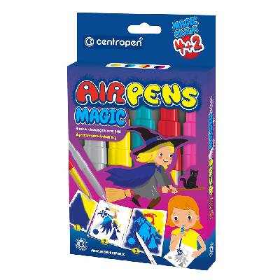 Foukací fixy Centropen 1549/4+2 AIRPENS Magic, sada 6ks