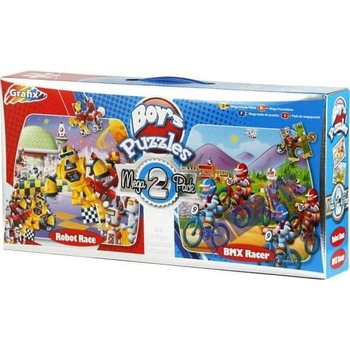 GRAFIX Panoramatické Závod robotov & Pretekári BMX 2x45 dielov