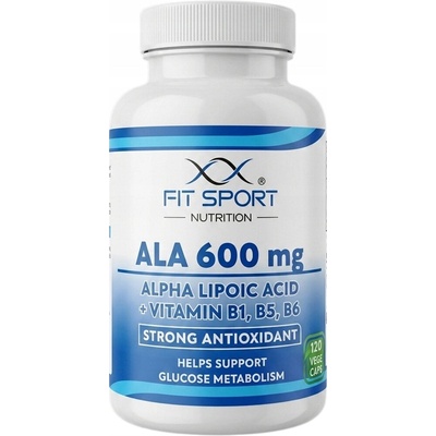FitSport Nutrition ALA 600mg Alpha Lipoic Acid + Chromium 120 tabs Kyselina Alfa Lipoová