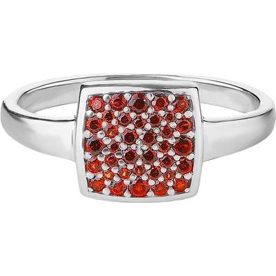 Český granát prsten stříbrný 121133